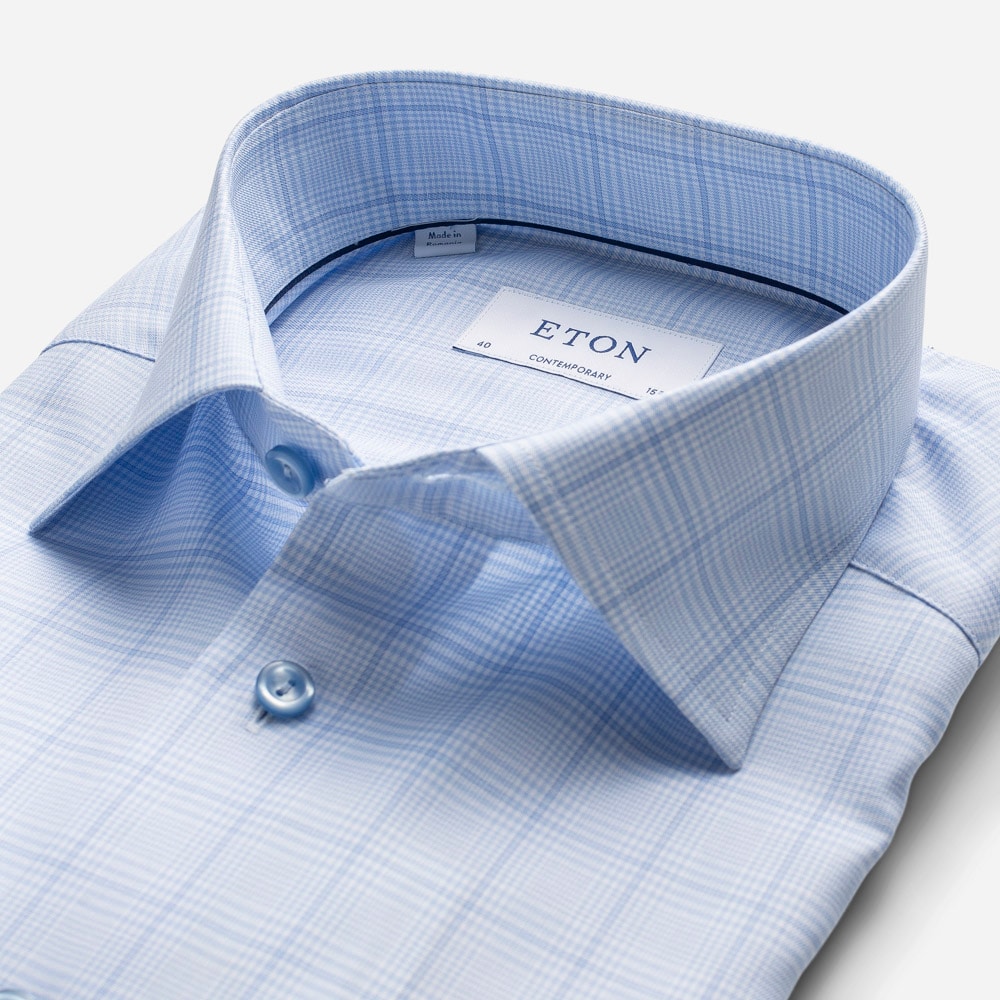 Check Twill Cont Light Blue