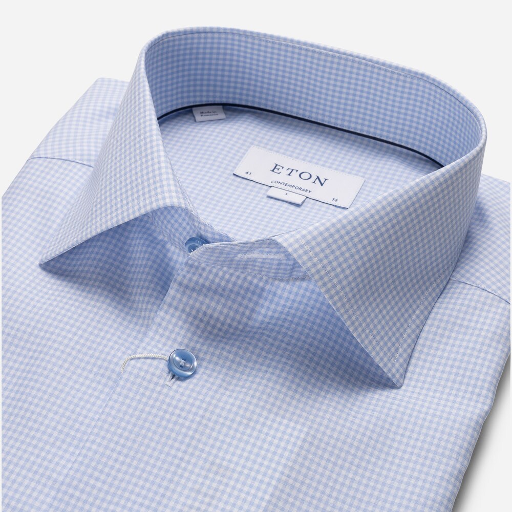 Check Twill Cont Light Blue