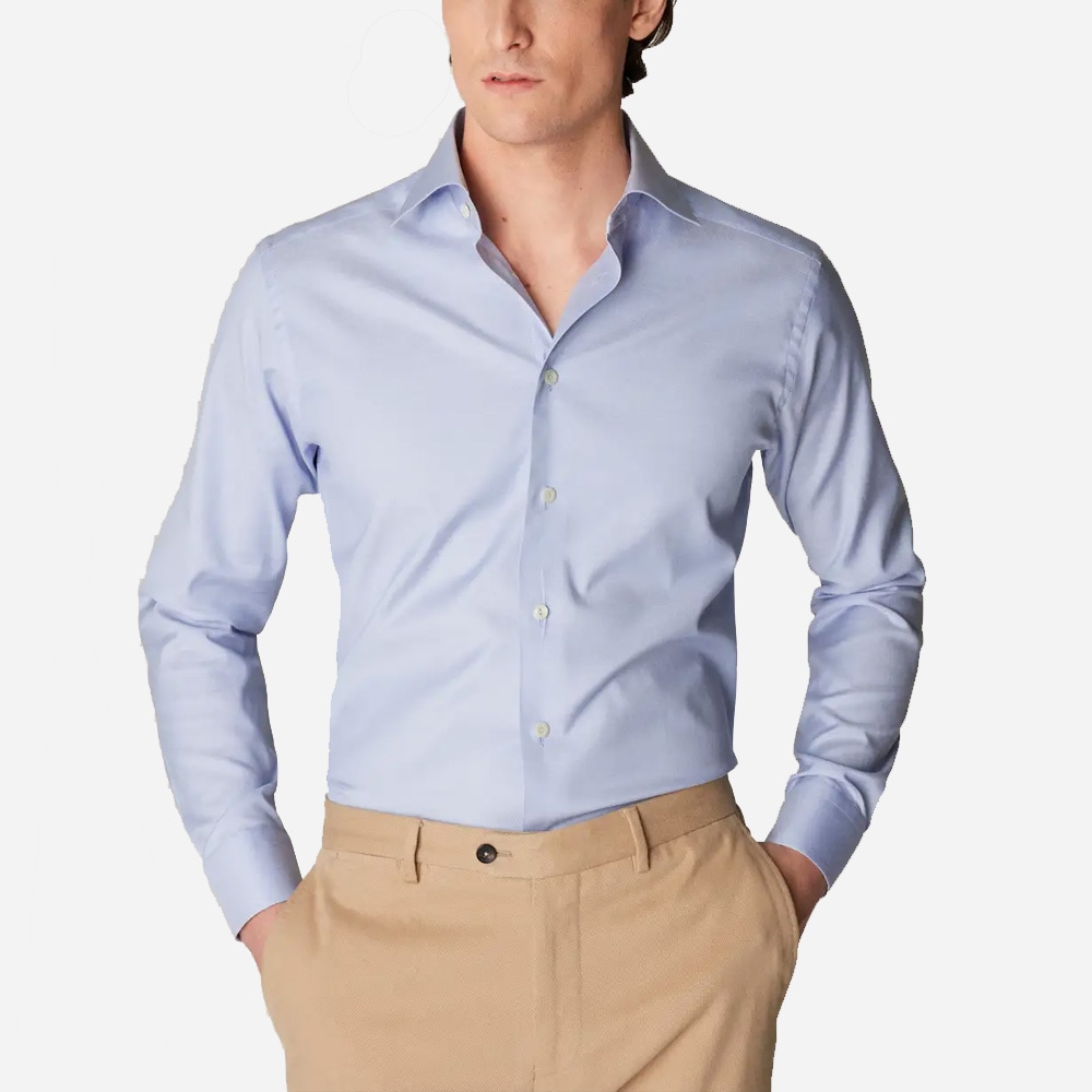 Cotton/Lyocell Stretch Slim Light Blue