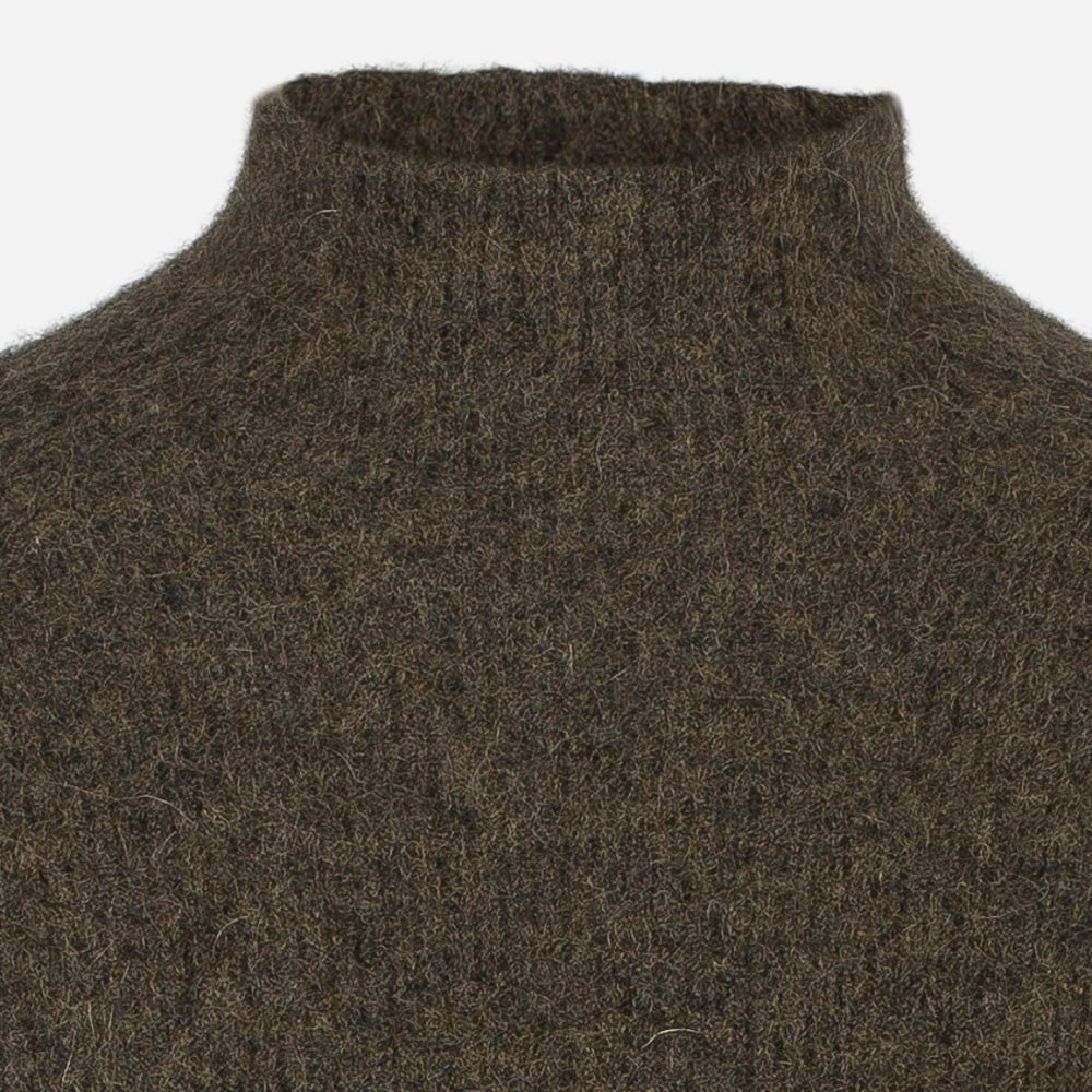 Soft Petit Ribbed Turtleneck Army Green