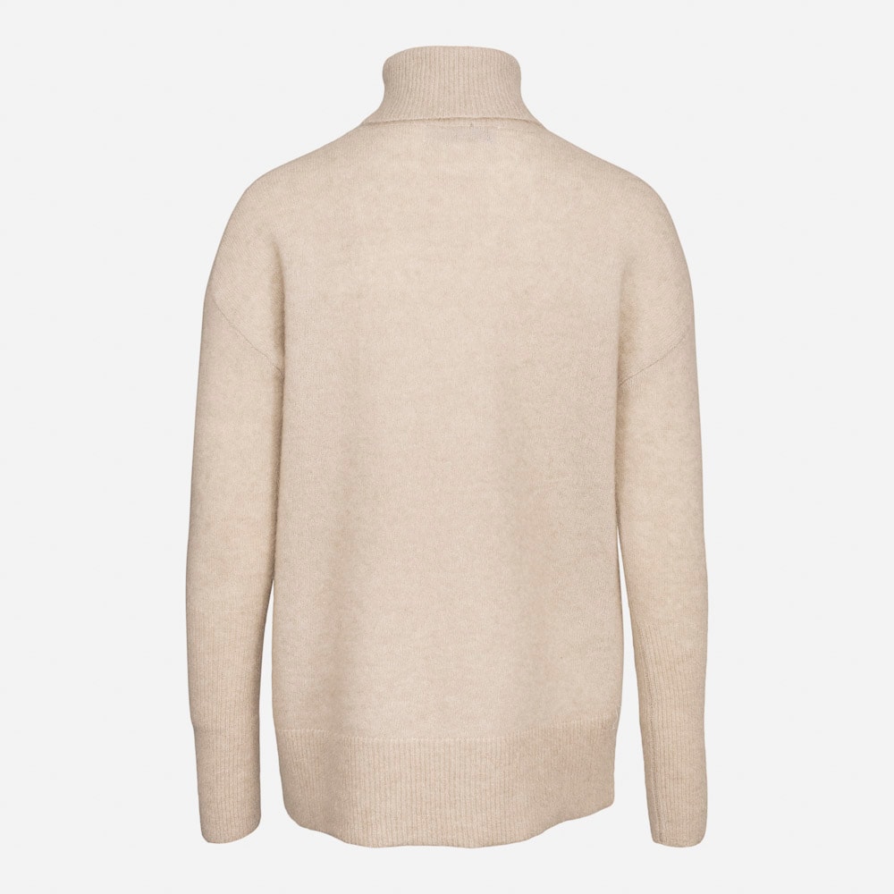 Soft Wide Turtleneck Warm Grey