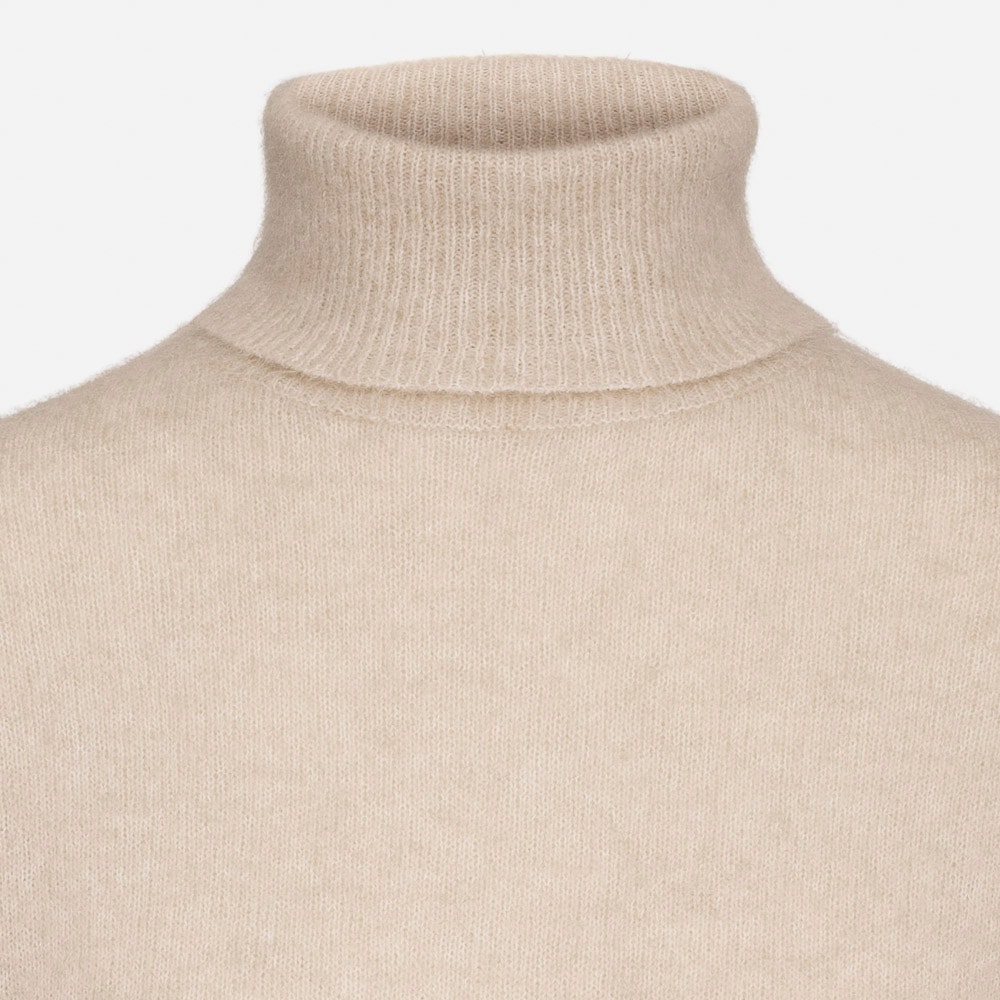 Soft Wide Turtleneck Warm Grey