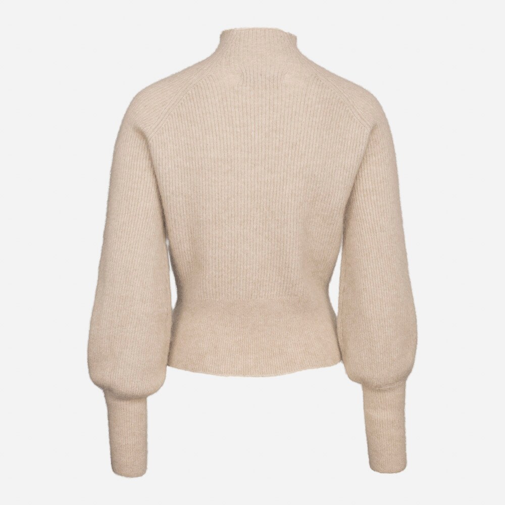 Soft Petit Ribbed Turtleneck Warm Grey
