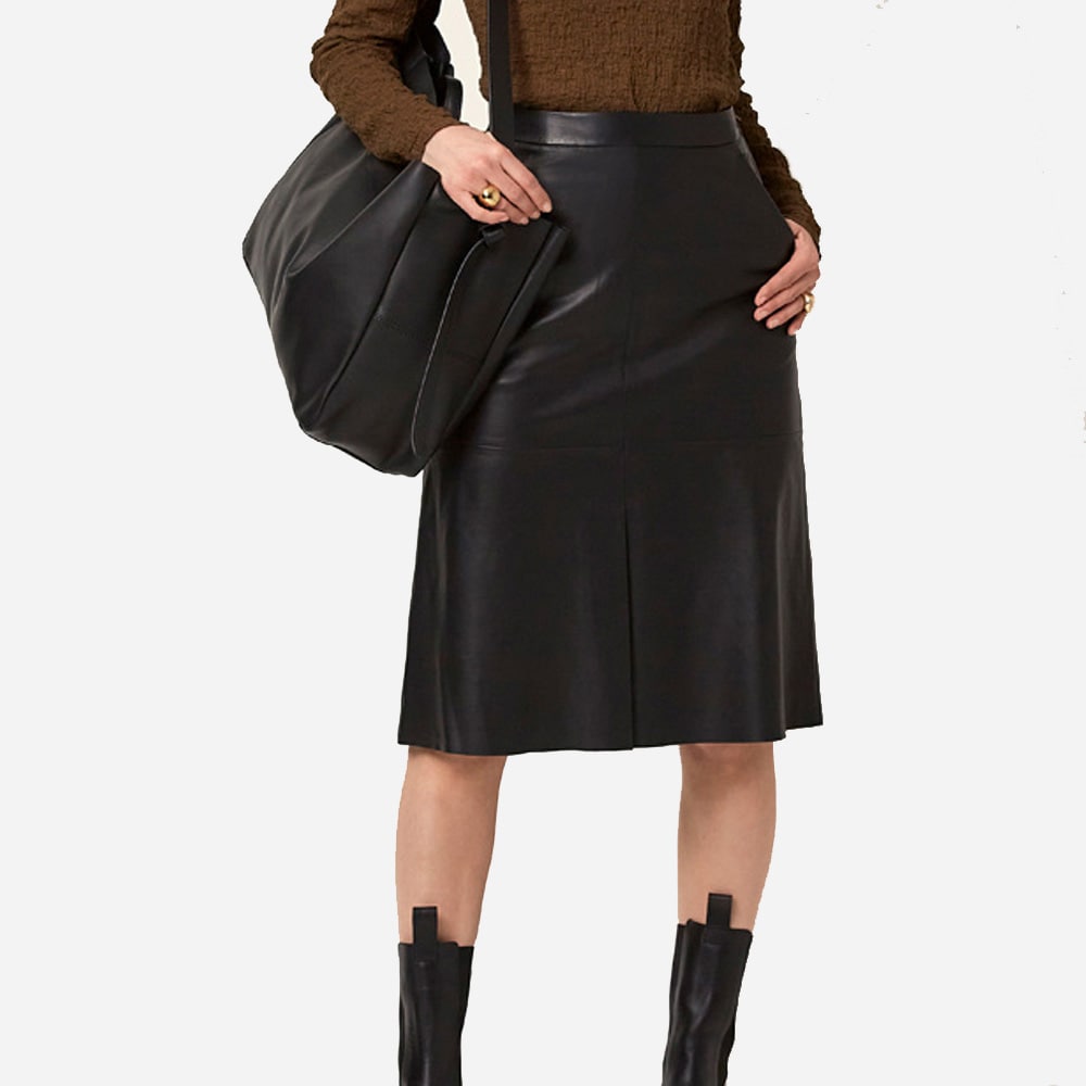 Marnai Leather Skirt 900 Raven