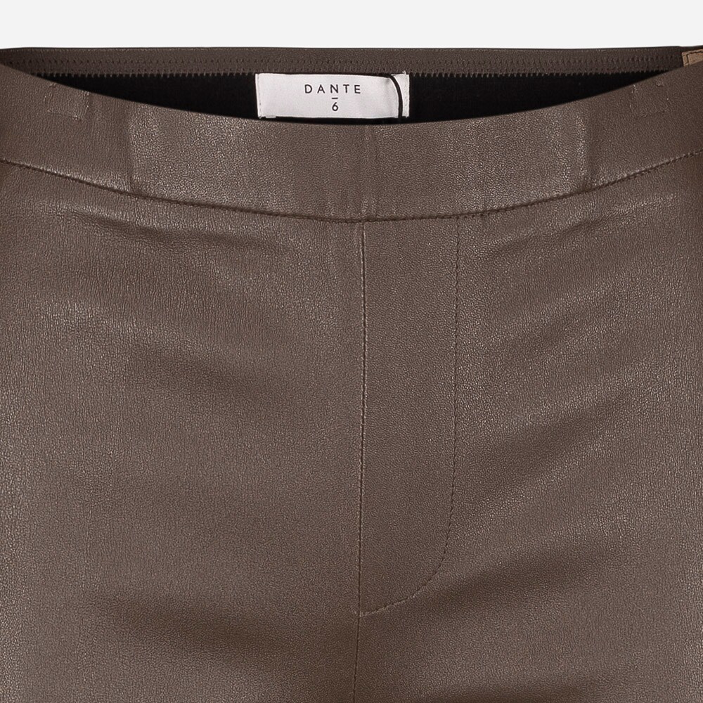 Tyson Flare Leather Pants Smokey Olive