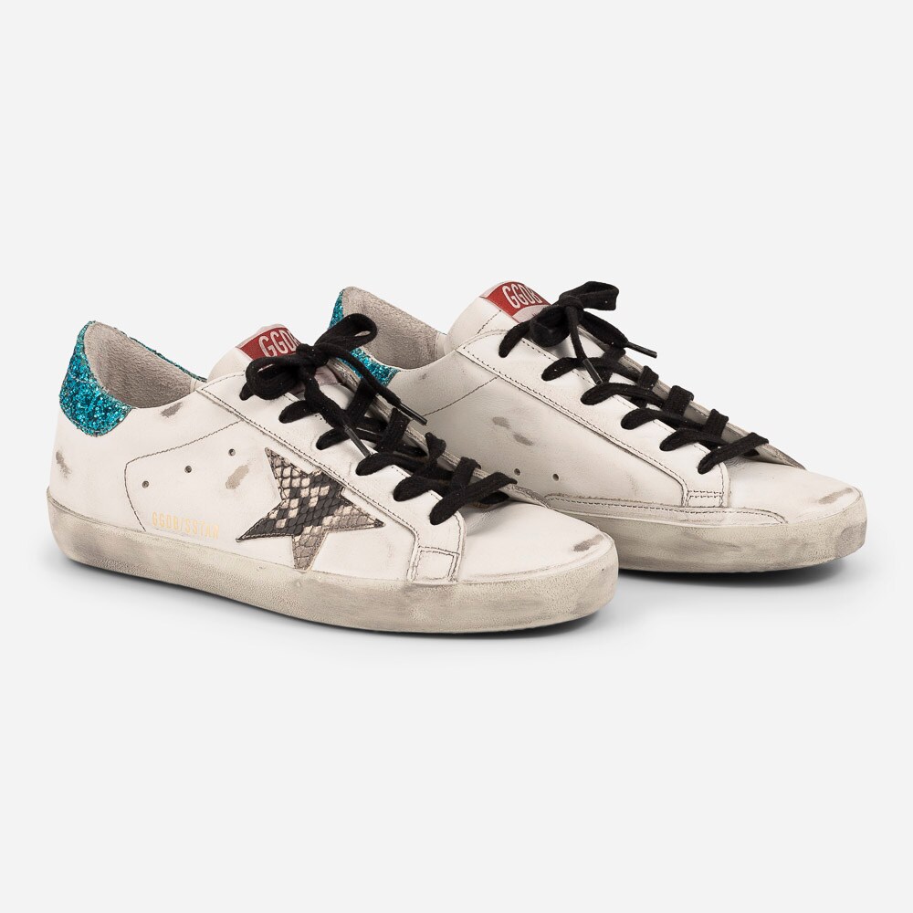 Super-Star Leather White/Silver/Light Blue