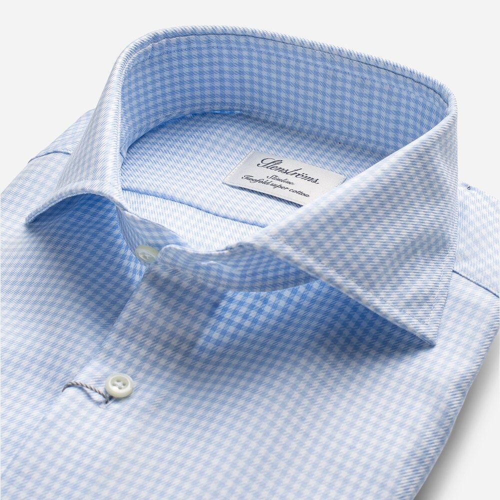 Slim Light Blue Checked