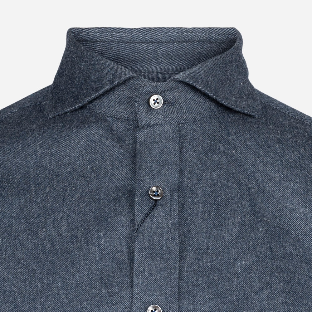Fitted Body Flanel Navy