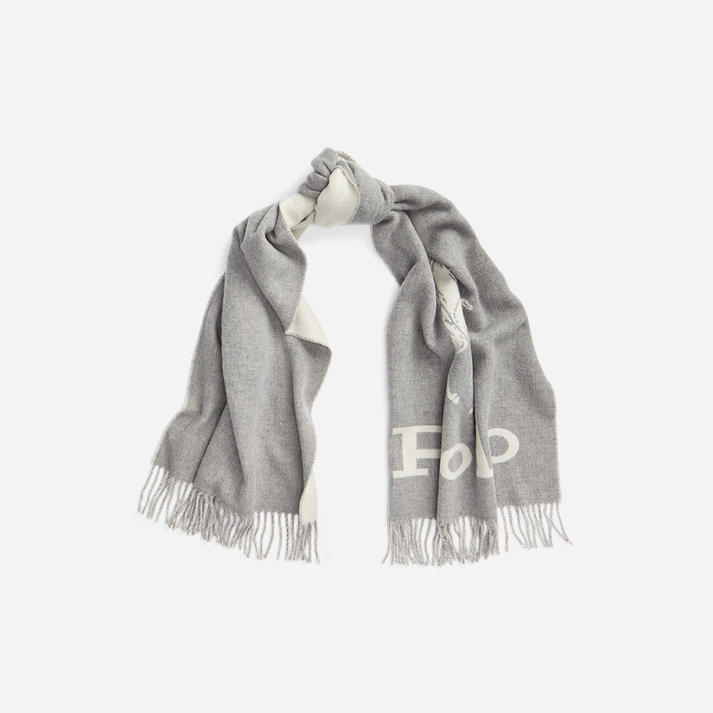 Oversized Scarf Fawn Grey Hthr/Cream