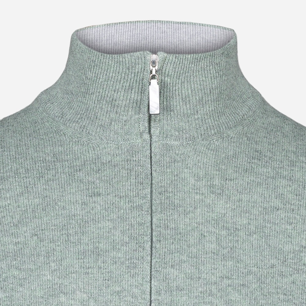 Mock Zip - Olive