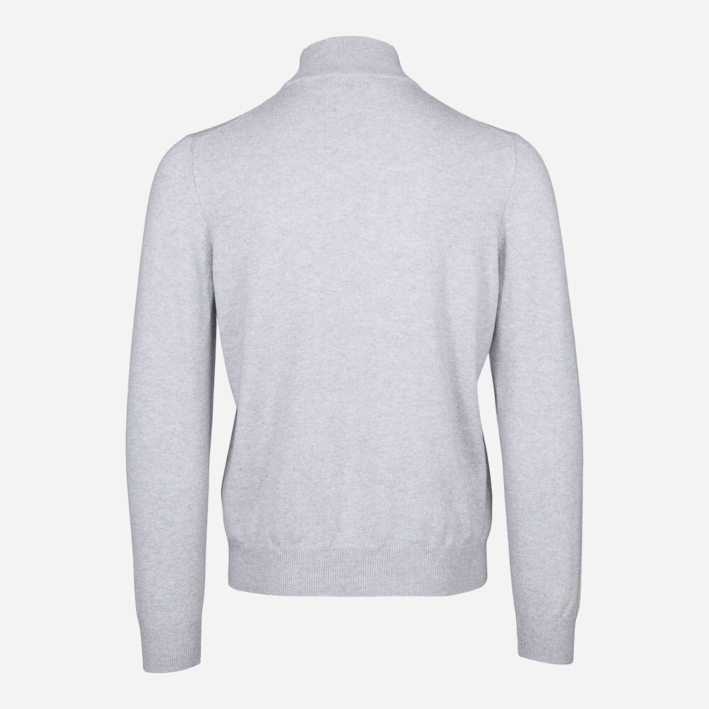 Mock Zip - Light Grey