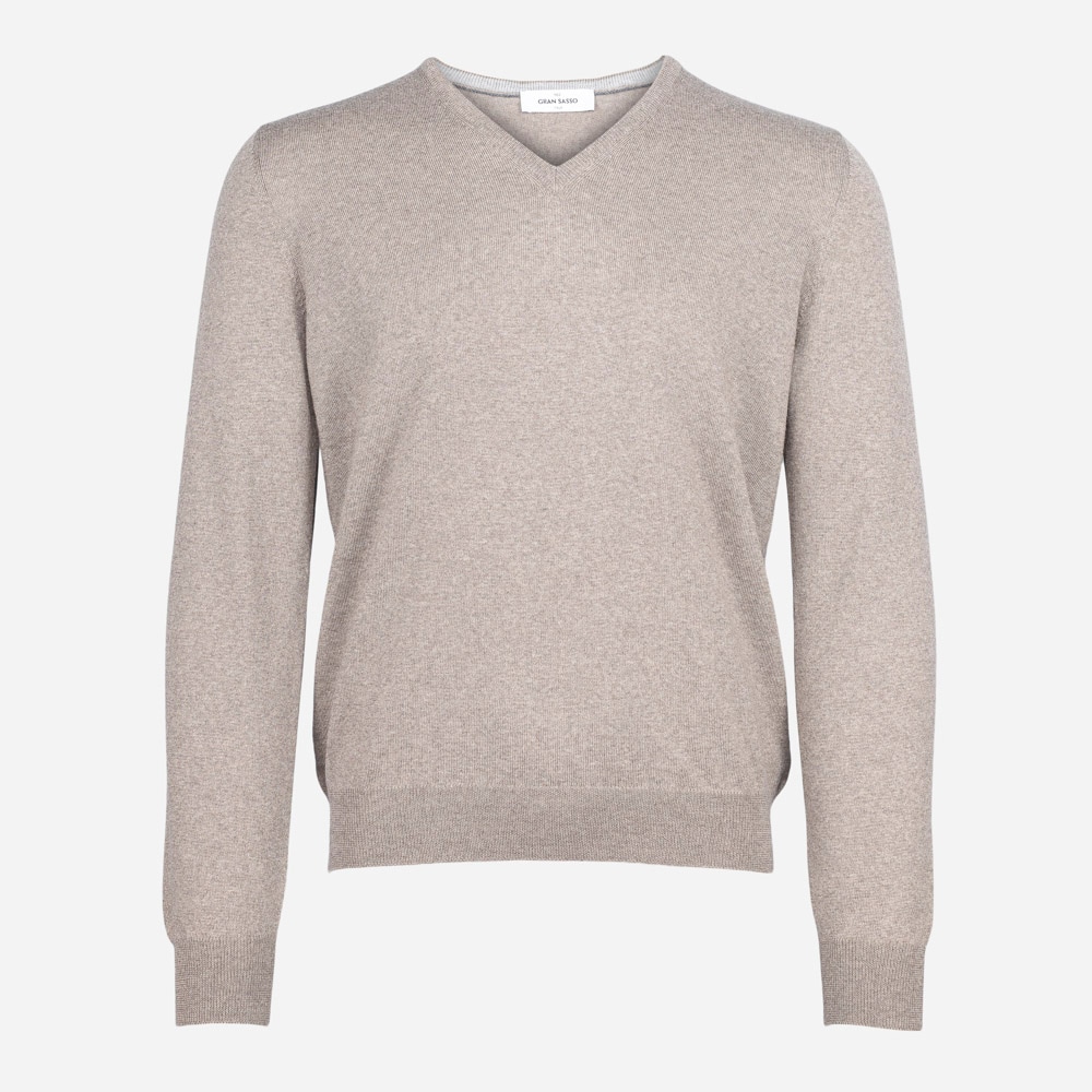 Merino V-Neck 140 Beige