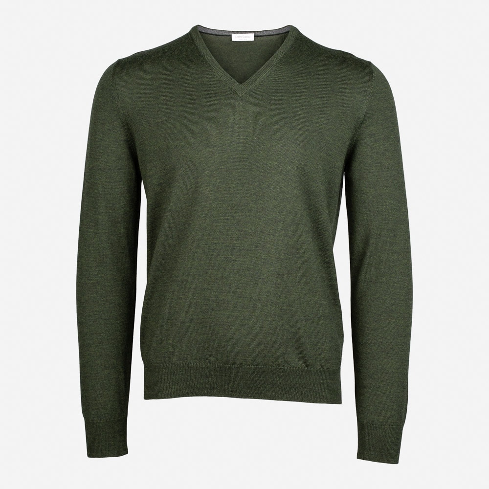 Merino V-Neck 499 Green