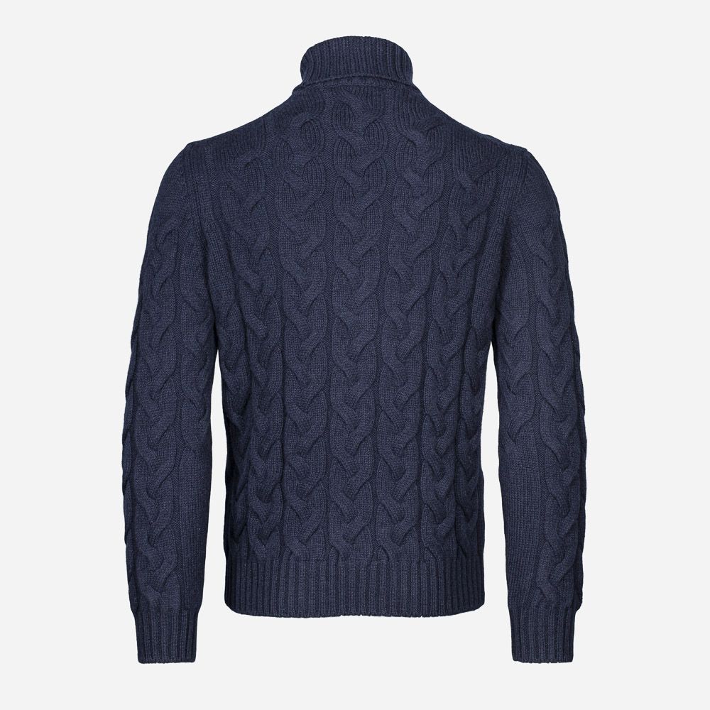 Turtle Neck Cabel 598 Navy