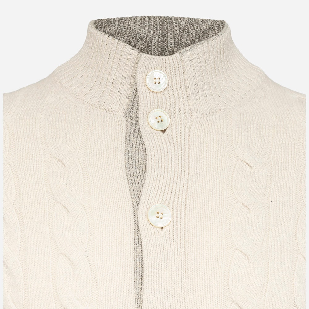 Cardigan Cable 113 White