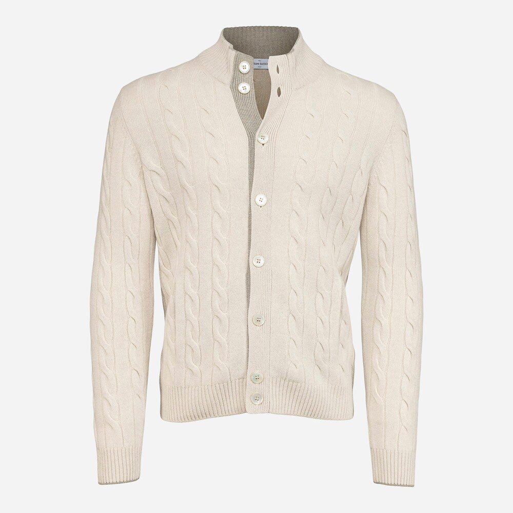 Cardigan Cable 113 White
