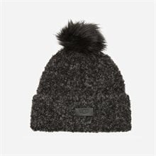 W Boucle Knit Hat Wp Black