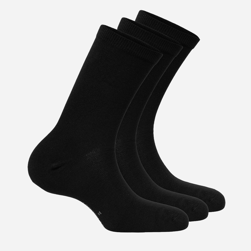 3-Pack Regular Socks - Black