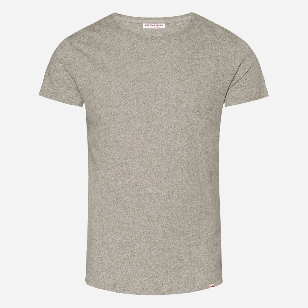 Ob-T Round Neck Mid Grey Melange