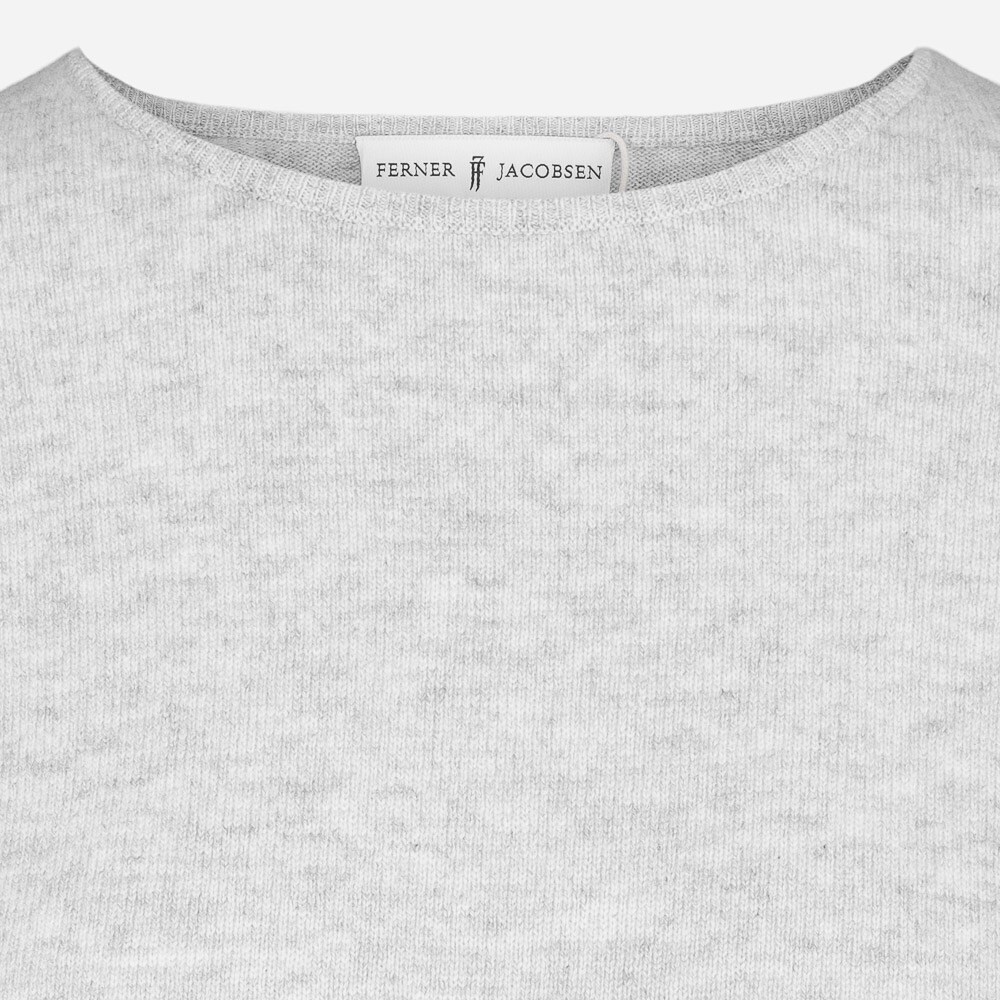 Crew Neck Cashmere Woman Light Grey