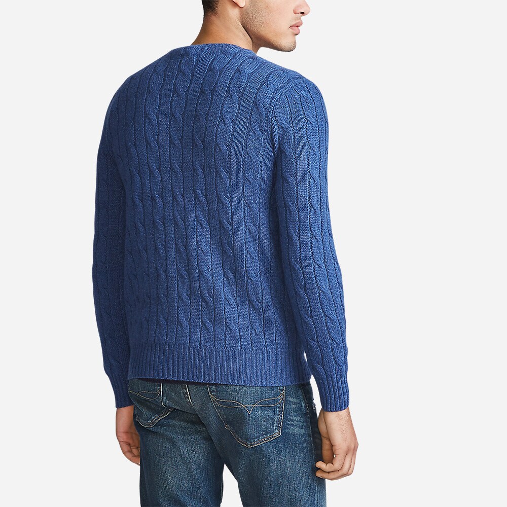 Ls Cable Cn Long Sleeve Rustic Navy Heather