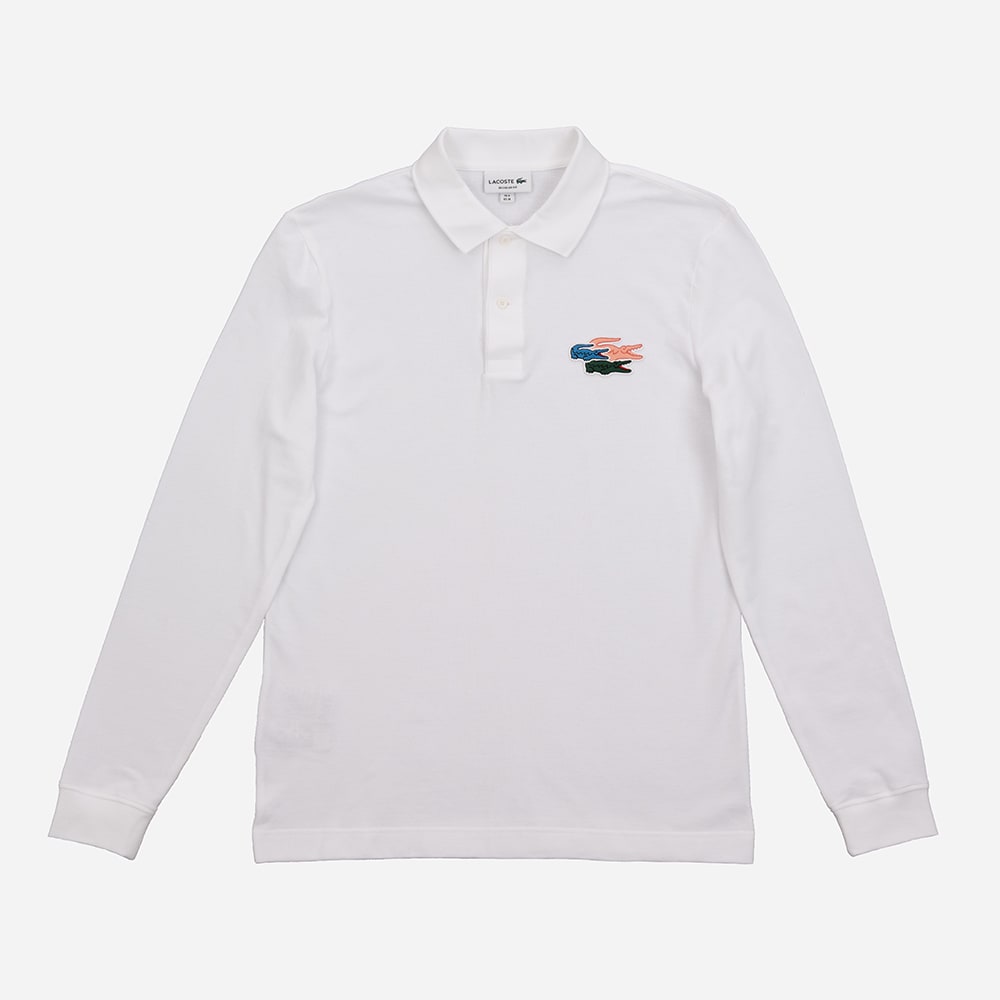 Long Sleeve Polo - White