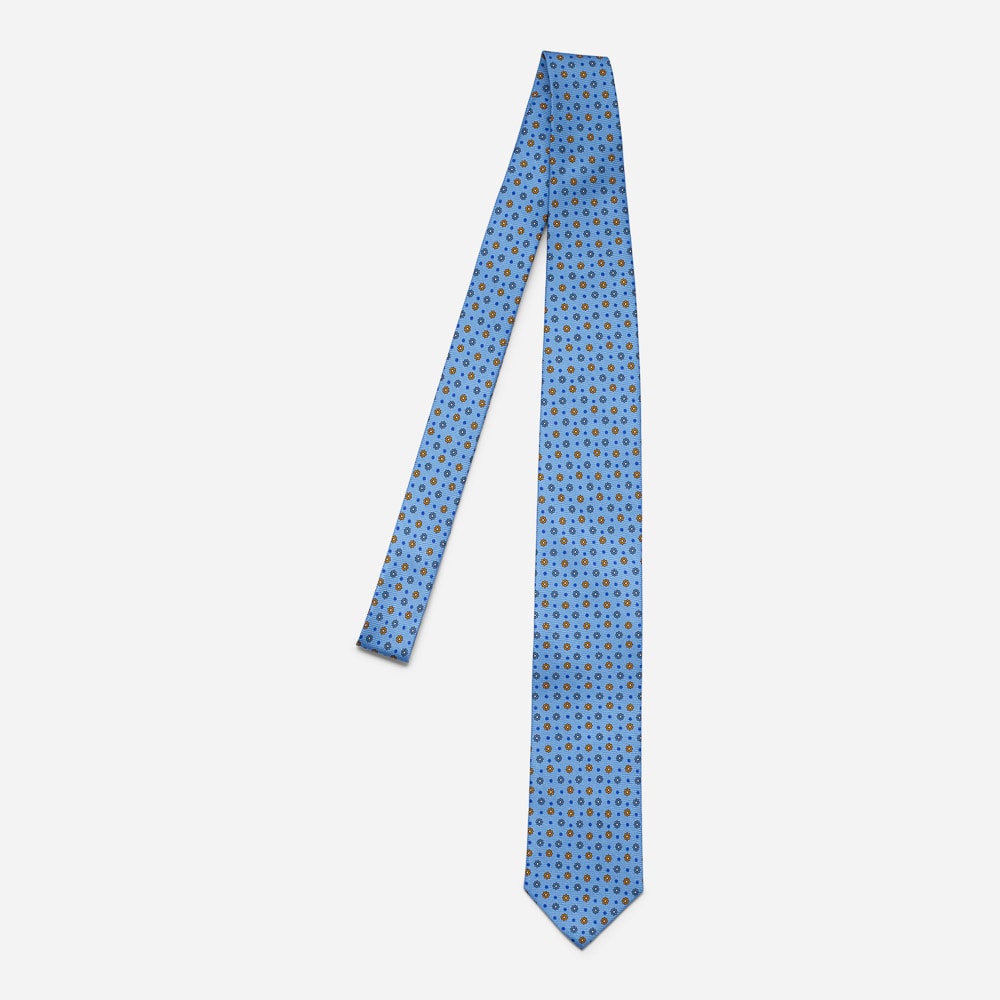 Tie 11 6 Light Blue Print