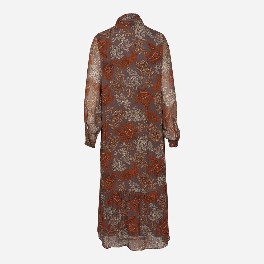 Paisley Bow Dress 212 Brun