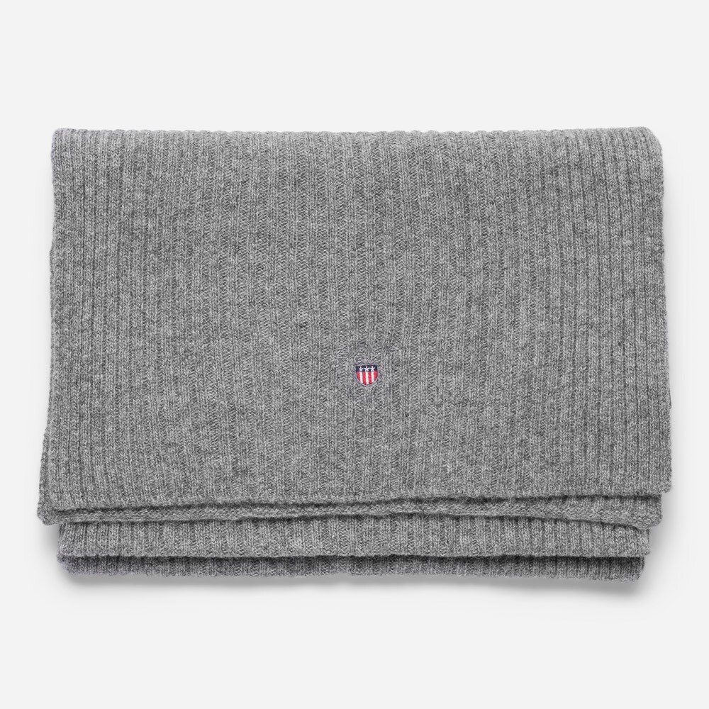 Wool Knit Scarf 92 Grå
