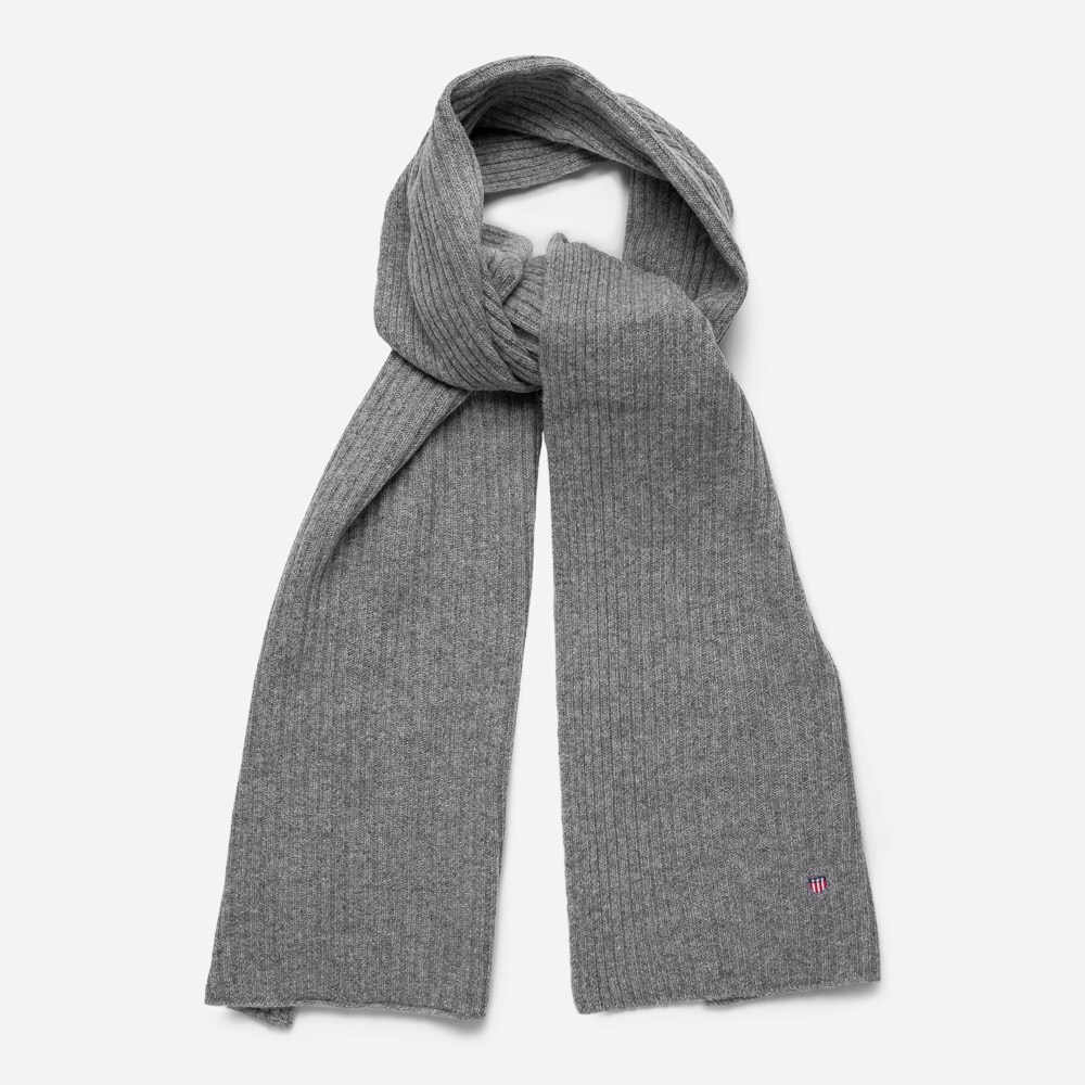 Wool Knit Scarf 92 Grå