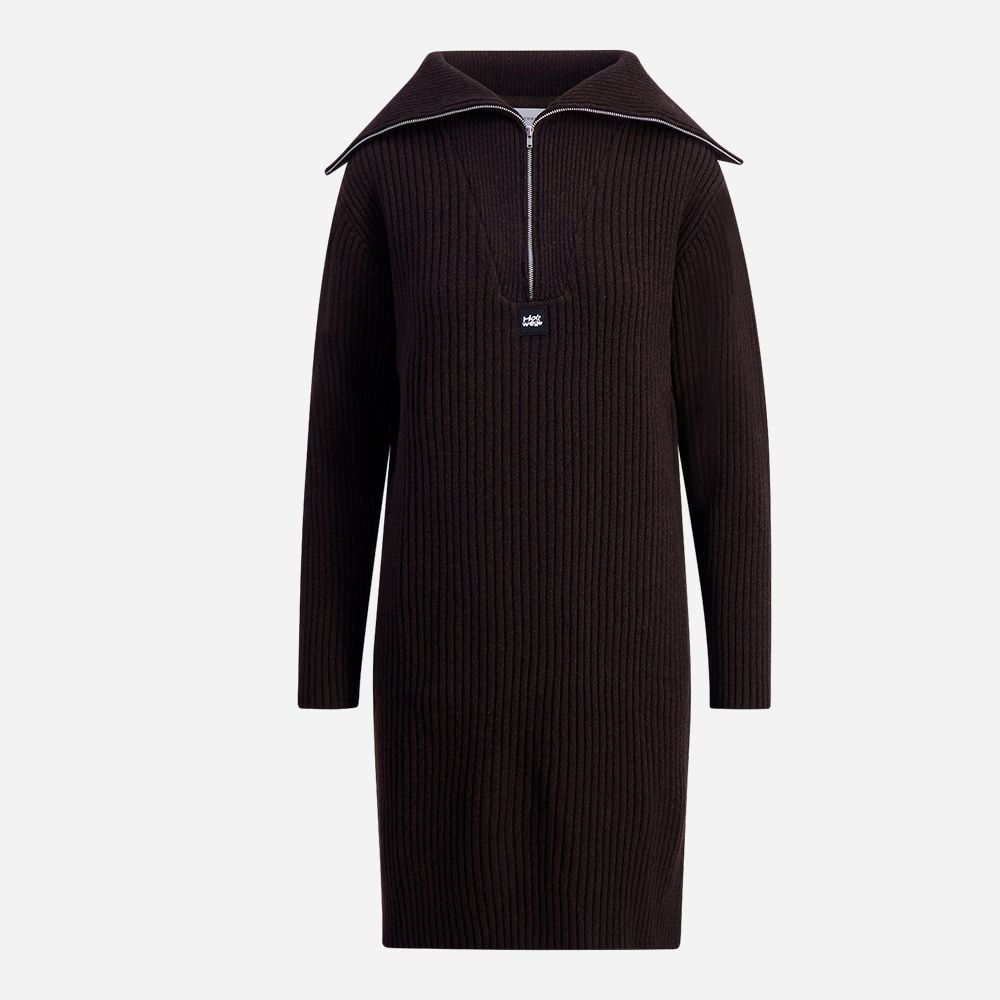 Float Knit Dress - Dk Brown