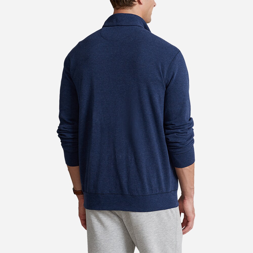 Luxury Jersey Quarter Zip Pullover - Spring Navy Heather