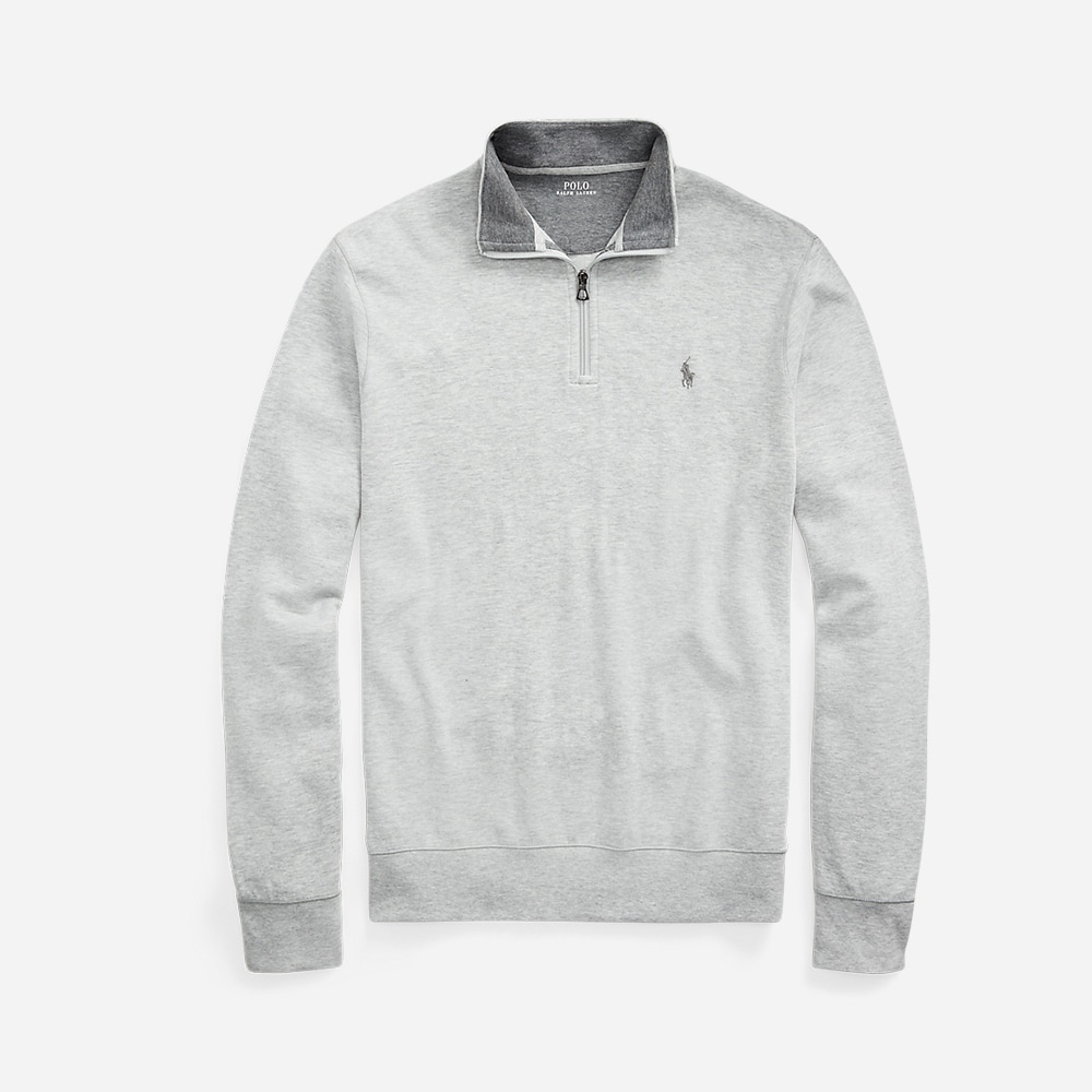 Luxury Jersey Quarter Zip Pullover - Andover Heather