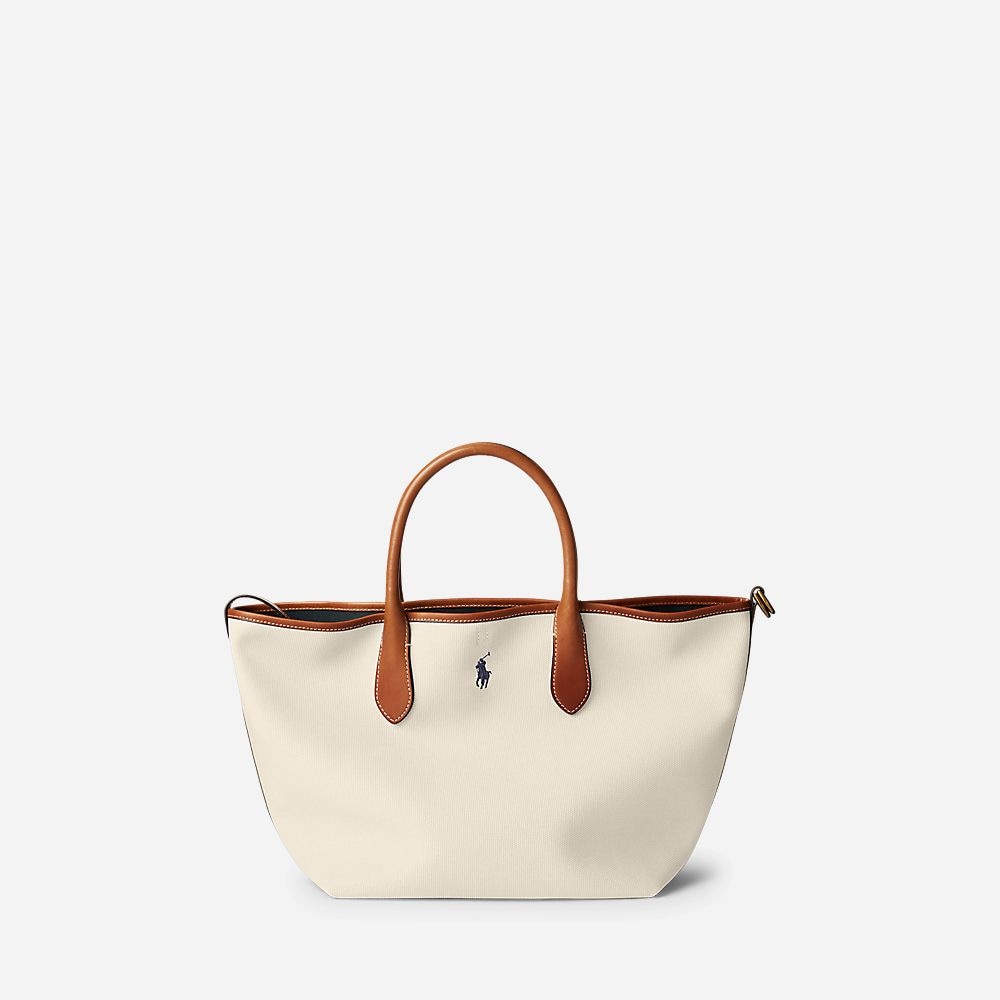 Md Open Tote-Tote-Medium Nat/Nvy