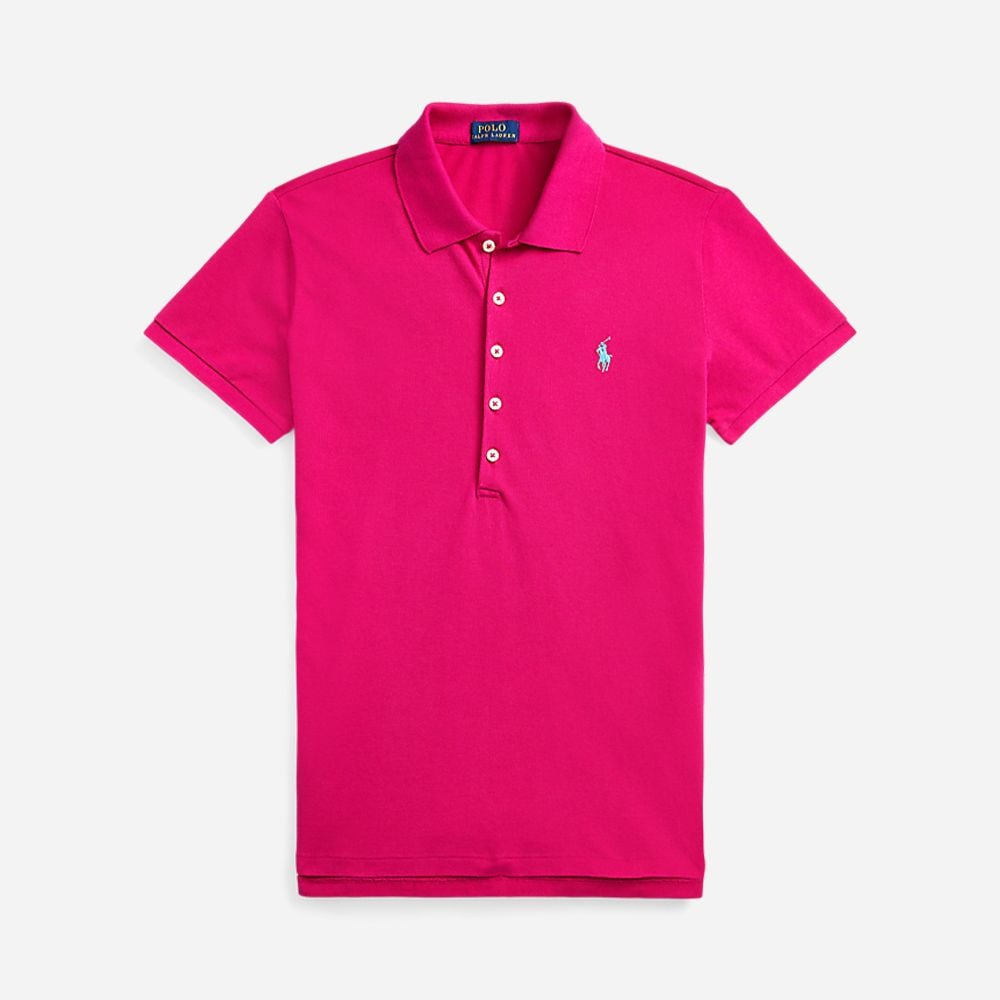 Julie Polo-Slim-Short Sleeve-Polo Shirt Pink