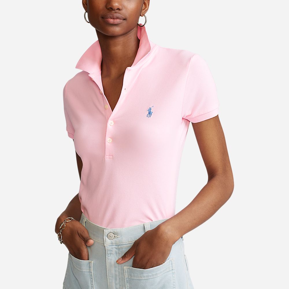 Julie Polo-Slim-Short Sleeve-Polo Shirt Carmel Pink