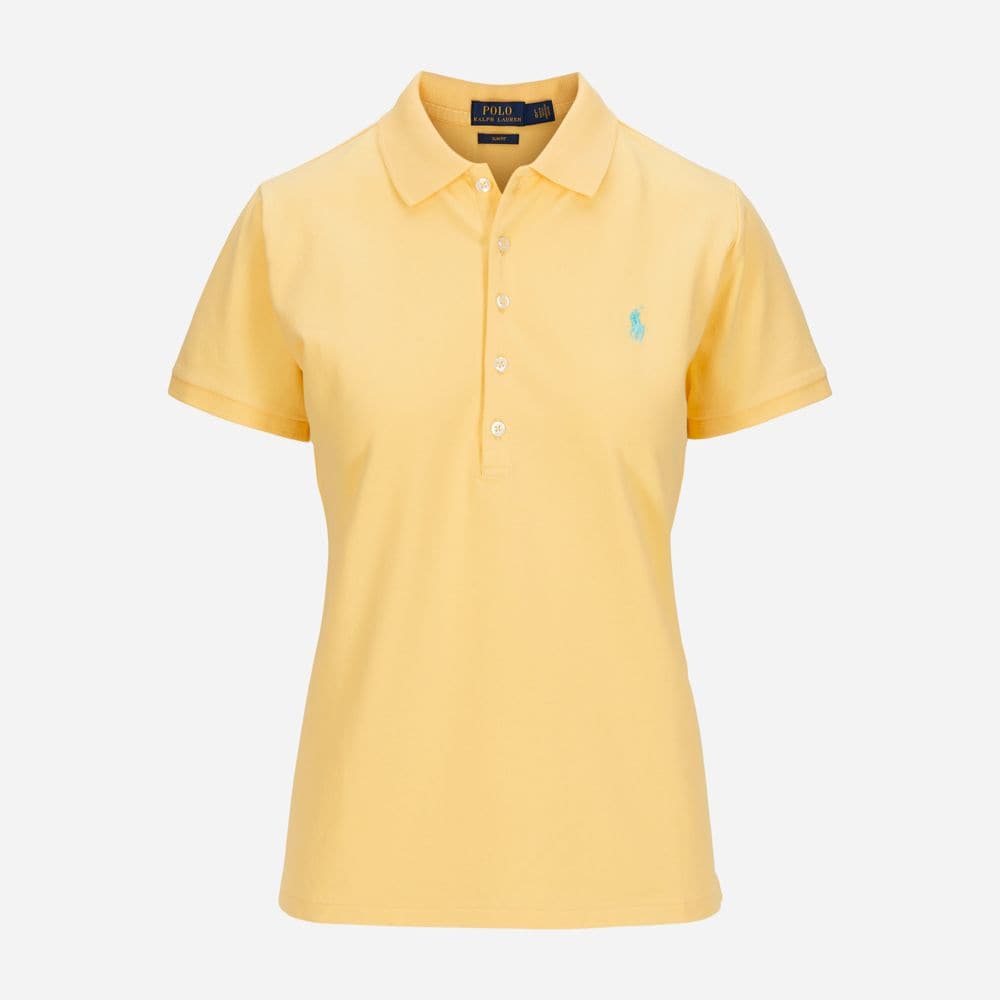 Julie Polo-Slim-Short Sleeve-Polo Shirt Yellow