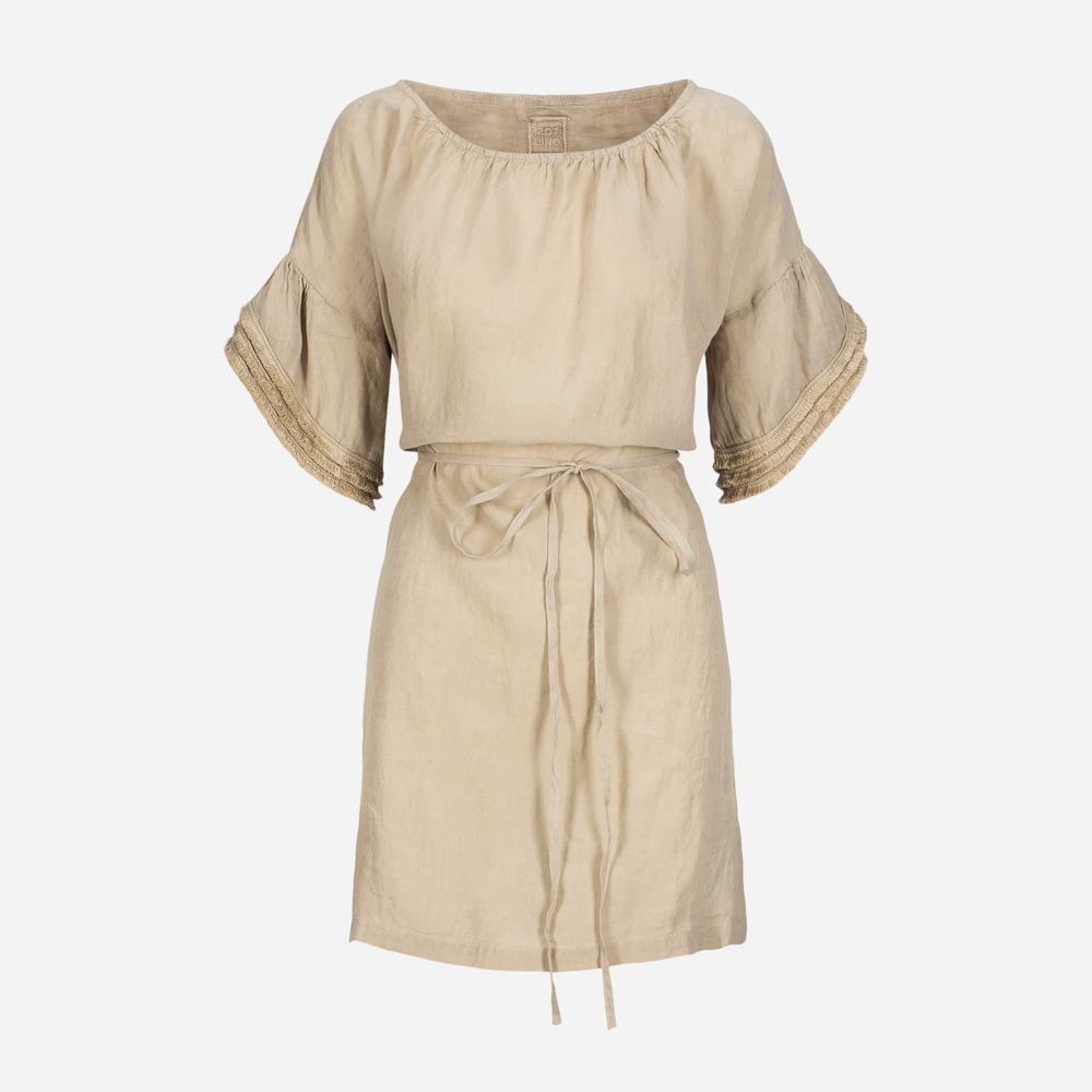 Dress With Belt Vo90 Nut
