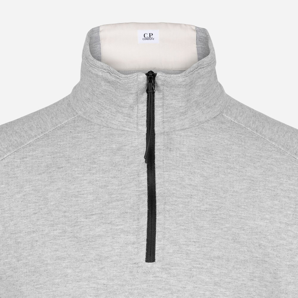 Sweatshirt Polo Collar M93 Grey Melange