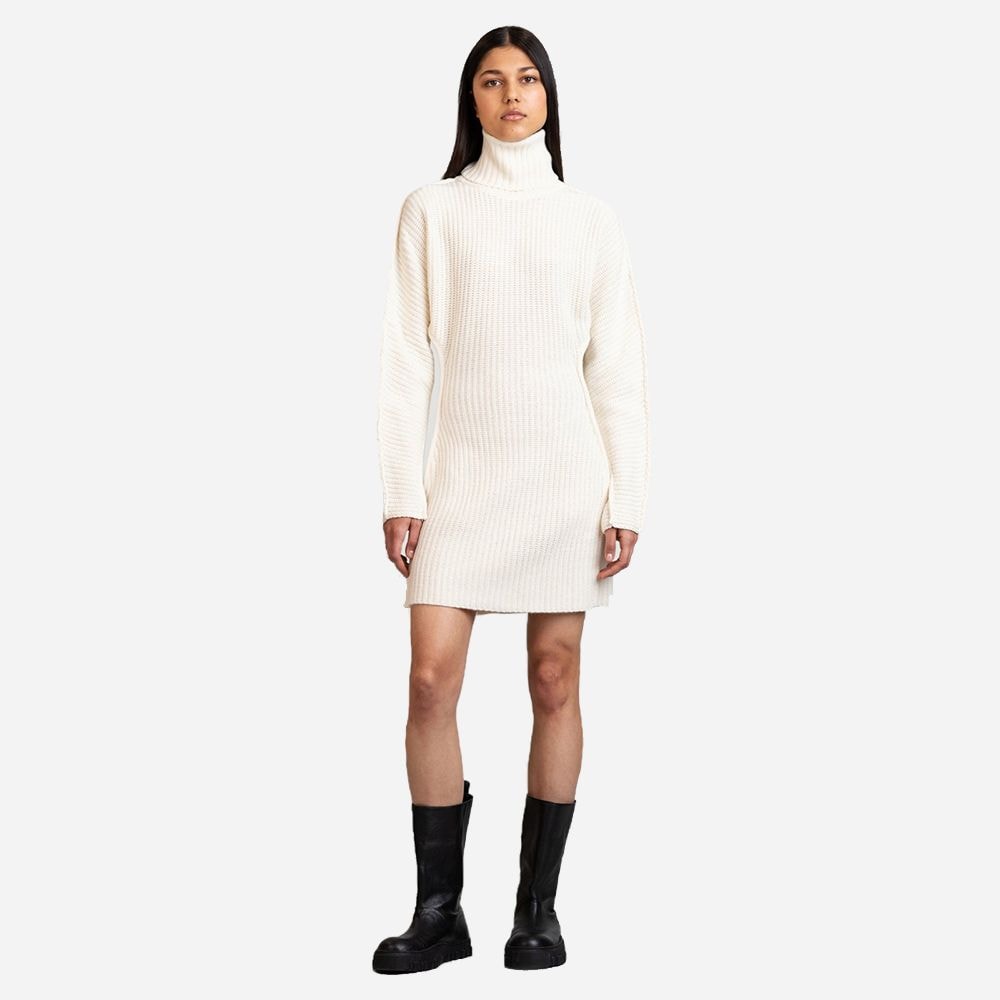 Echo Knit Dress Ecru