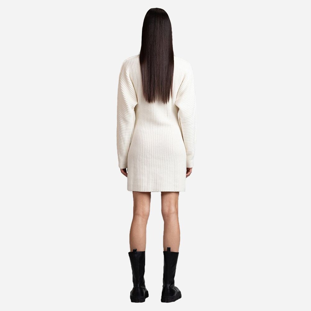Echo Knit Dress Ecru