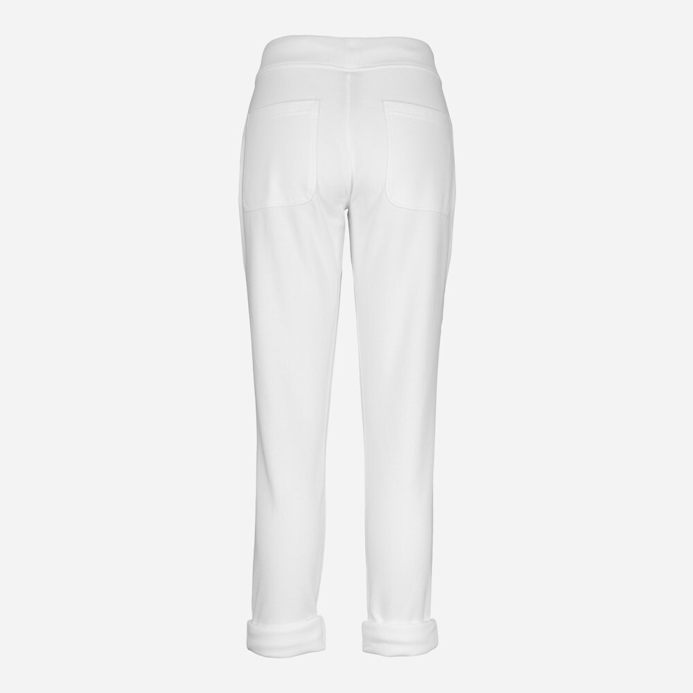 Fleece Trousers Turn-Up White