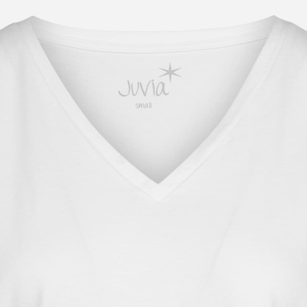 Washed Co Shirt V-Neck White