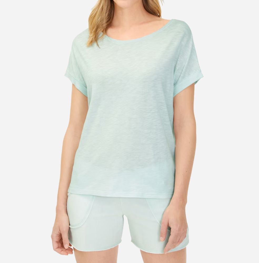 Co Slub Boxy Shirt Water Lily