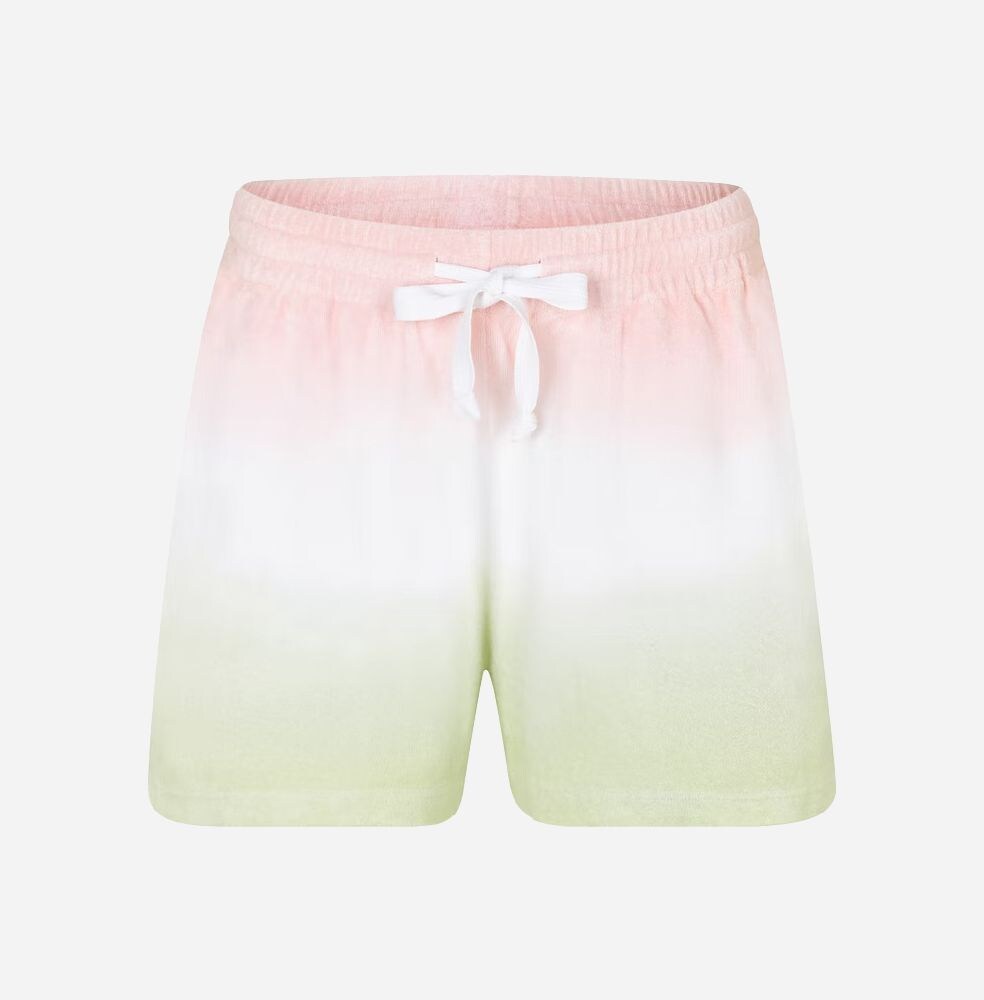 Terry Fleece Shorts Dipdye White