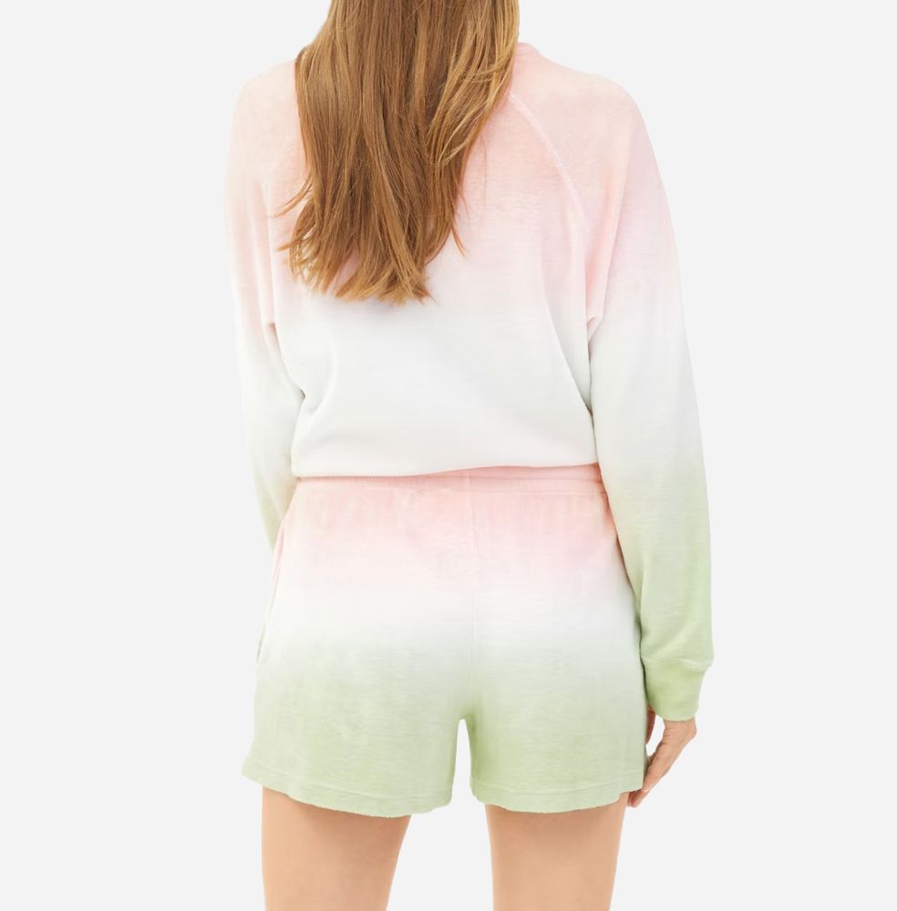 Terry Fleece Shorts Dipdye White
