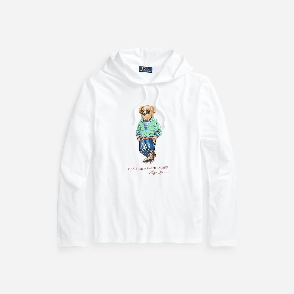 Lspohoodm2-Long Sleeve-T-Shirt Sp22 White Beach Bear