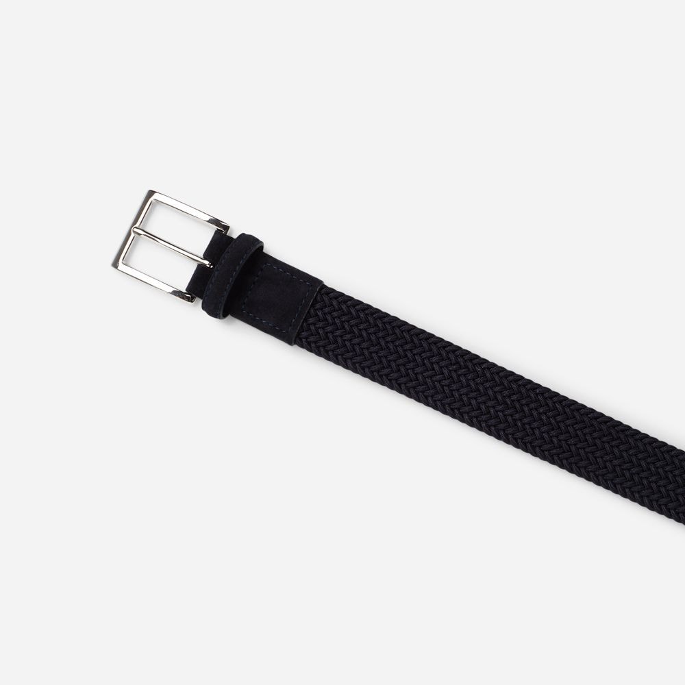 Elastic Plain Belt - Navy