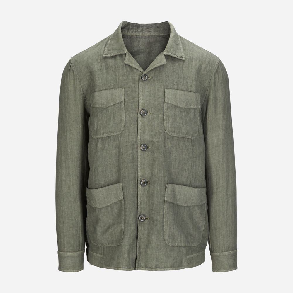 Shirt Jacket Linen Green