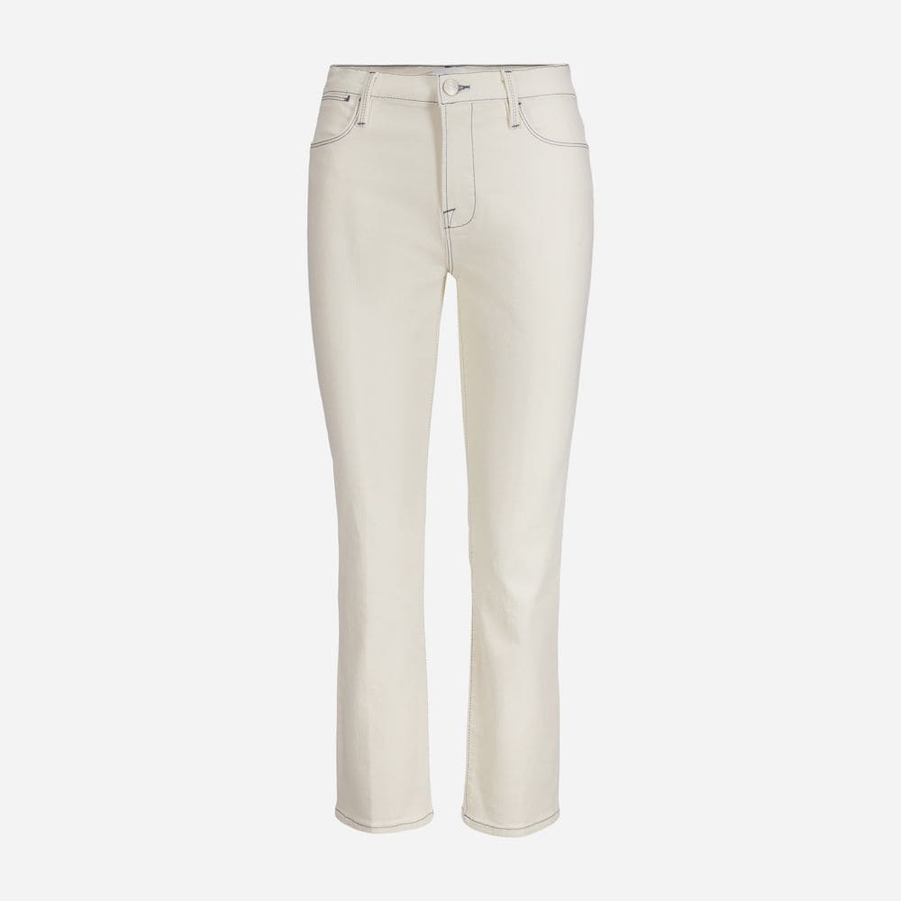 Le High Straight Jean Chalk White